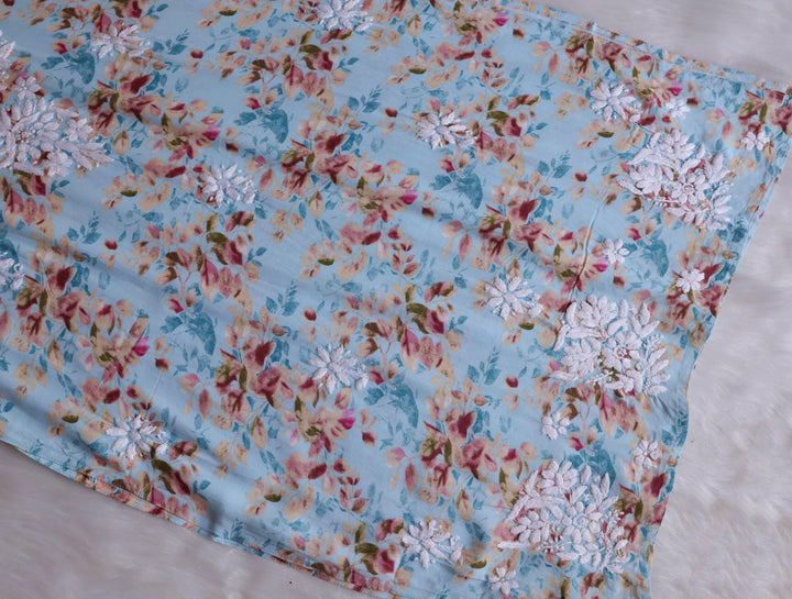 Maryam Sky Blue Long Modal Kurta