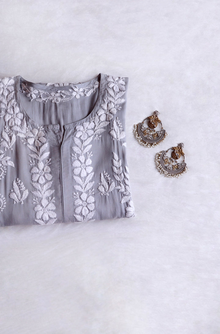 Lily Grey Long Modal Kurta