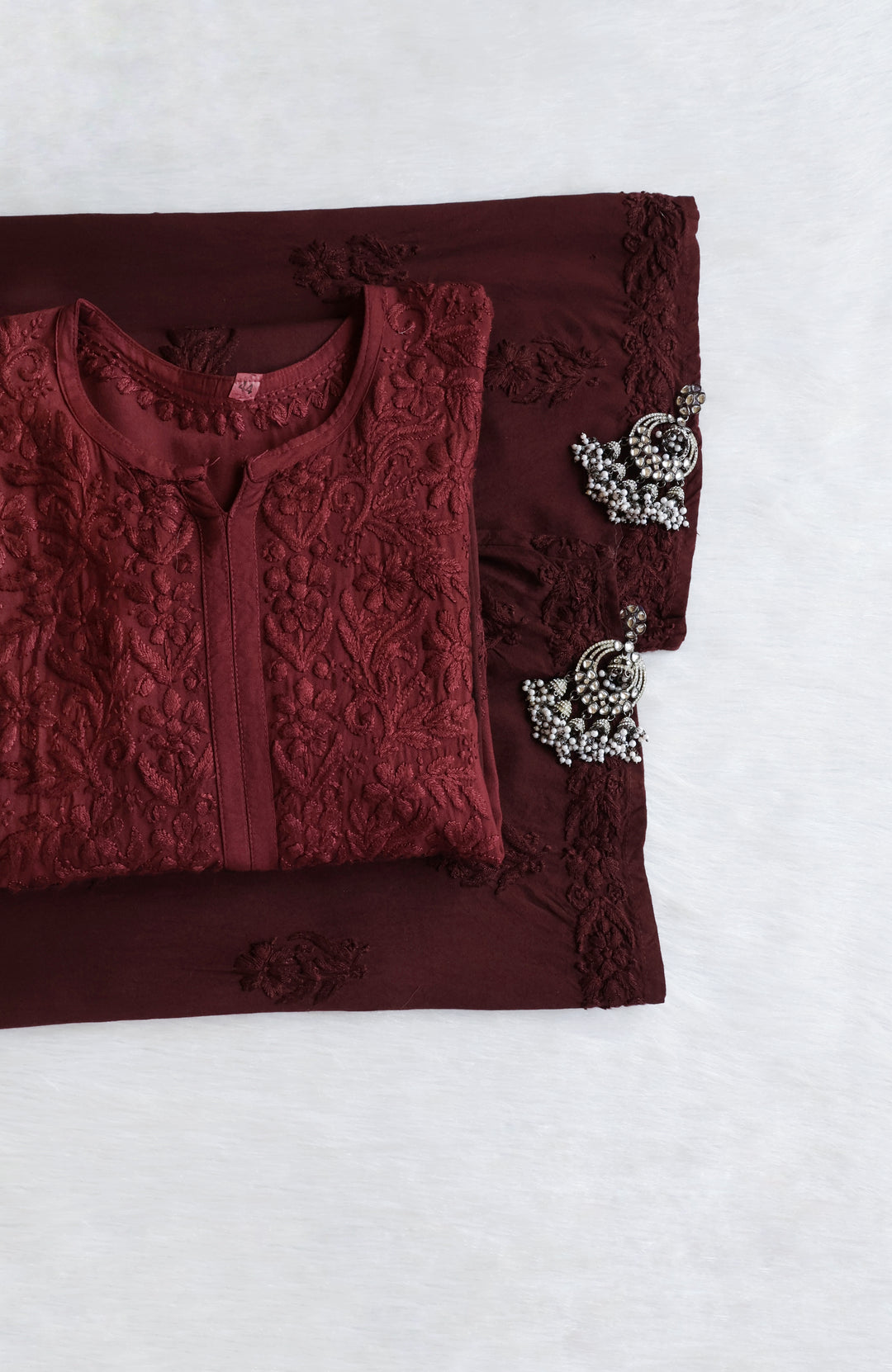 Farhaa Choclolate Brown 2 piece Rayon set