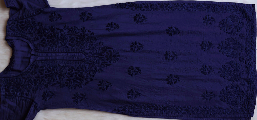 Meerab Royal Blue Pure Chanderi set