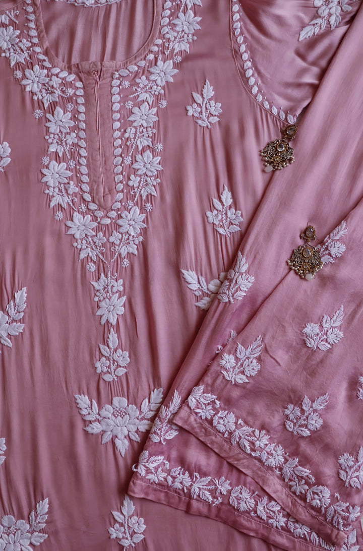 Mahnoor Rosewood Modal Silk Kurta Set