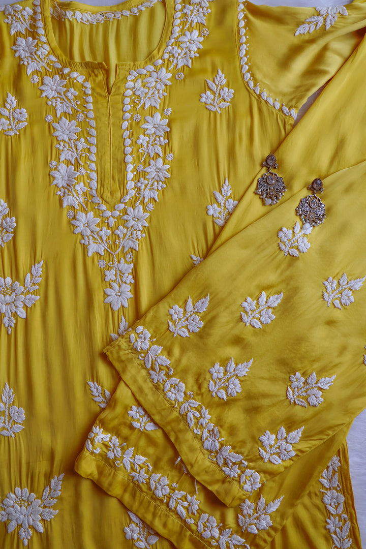 Mahnoor Mustard Modal Silk Kurta Set