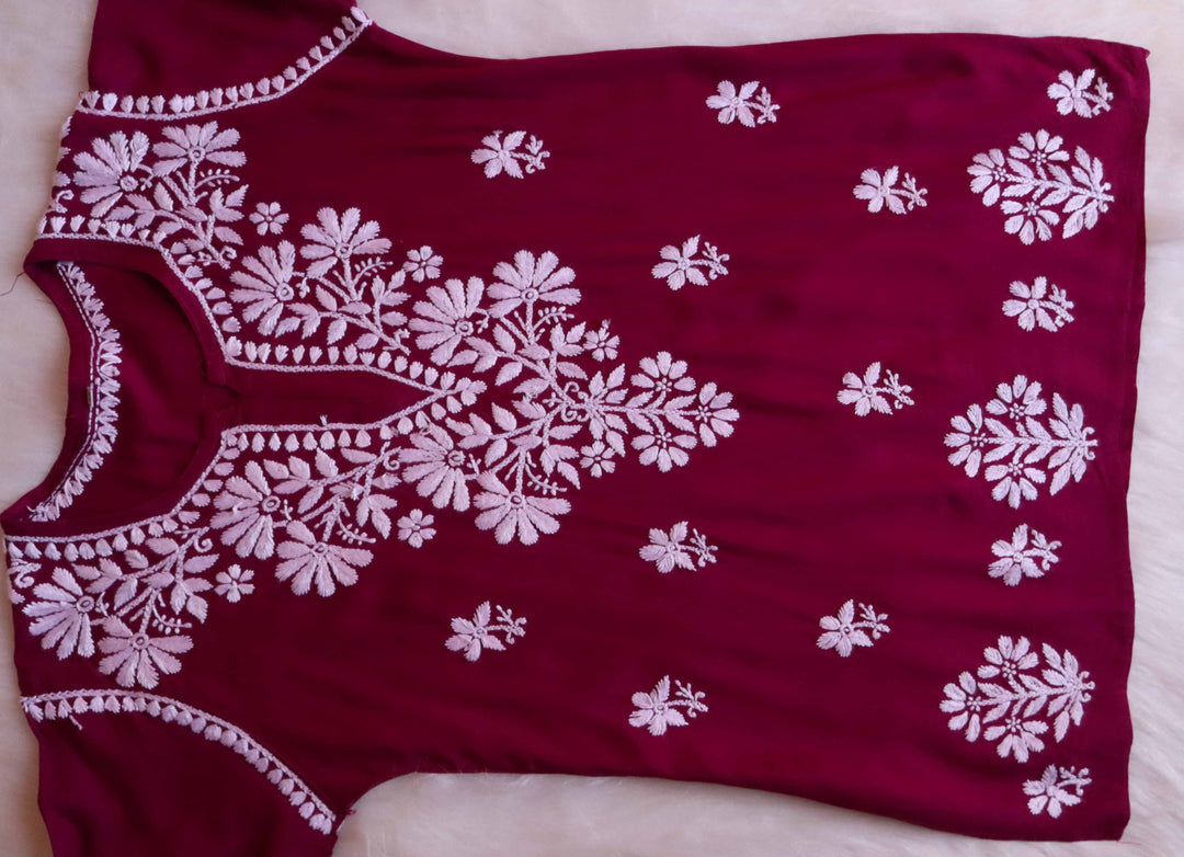 Aayat Deep Purple Short Rayon Kurta