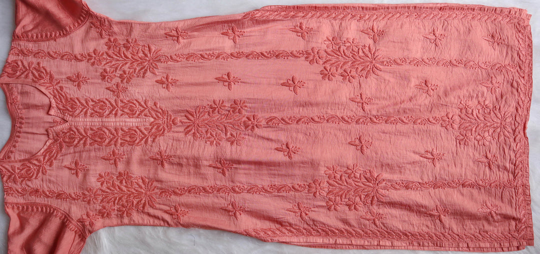 Alanah Rose Brown Pure Chanderi set