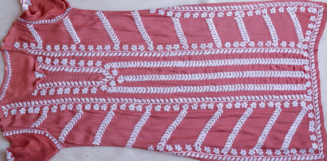 Hanaa Rose Brown Crepe Silk Kurta