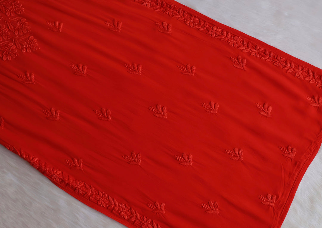 Hana Rust Long Viscose Noodle Strap Kurta