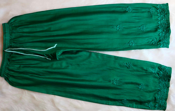Zimra Premium Deep Green Pure Chanderi set