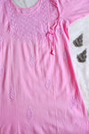Zahrah Baby Pink Cotton long kurta