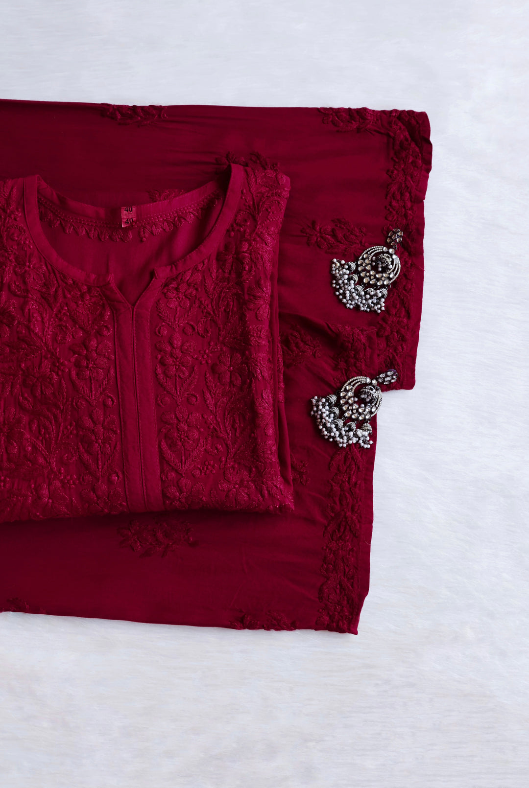 Farhaa Deep Plum 2 piece Rayon set