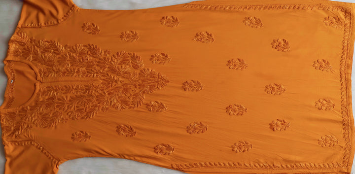 Ayra Mustard Yellow Long Rayon Kurta