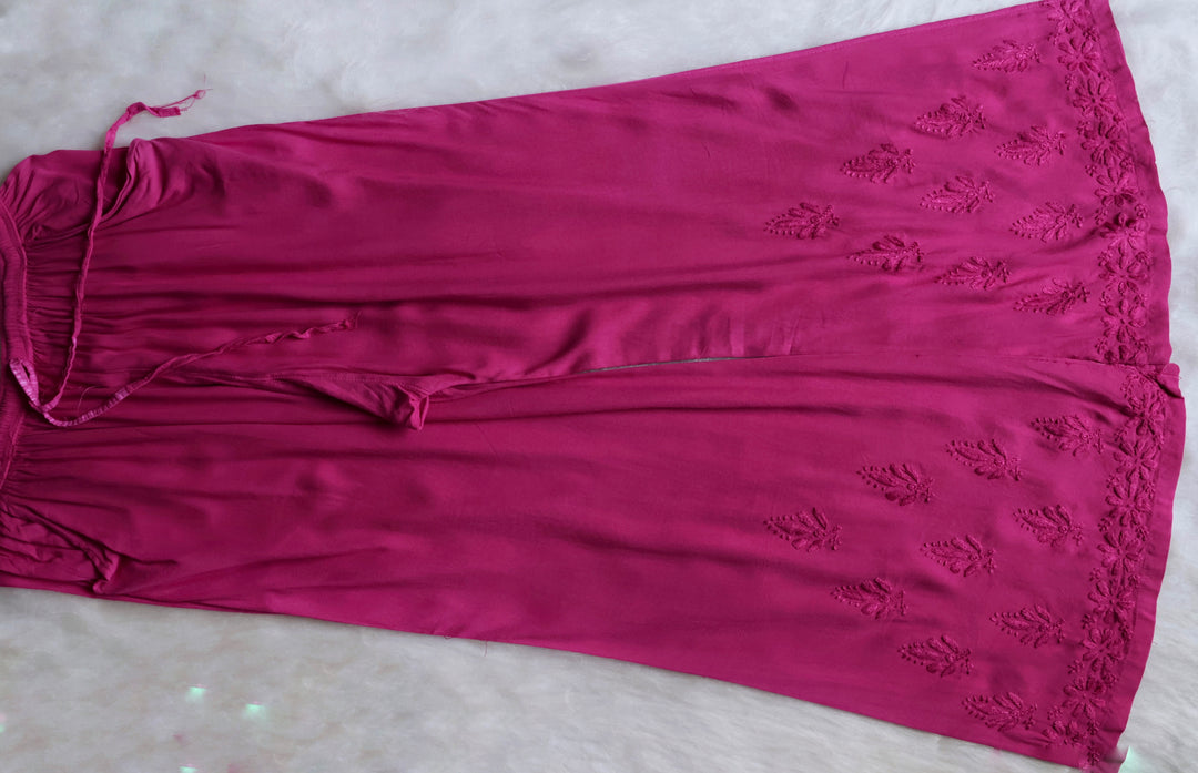 Nazakat Mauve Pink 2 piece Rayon set