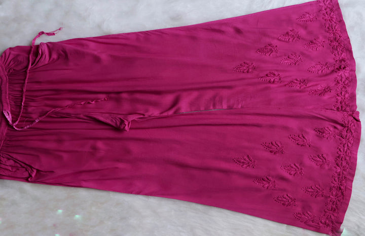 Nazakat Mauve Pink 2 piece Rayon set