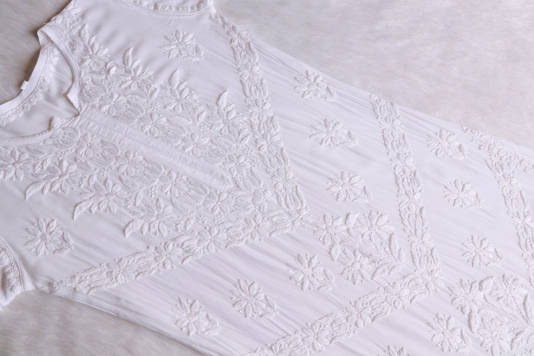 Zahrah White Pure Modal set