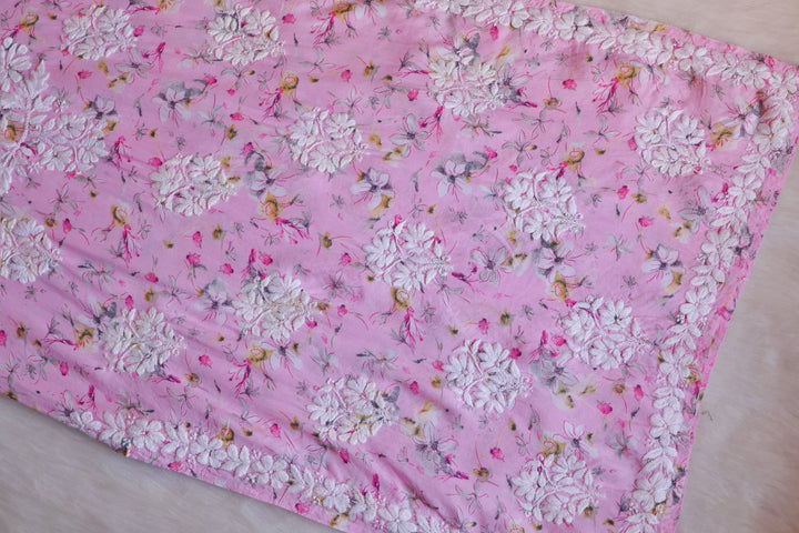 Dahlia Baby Pink Pure Mulmul set