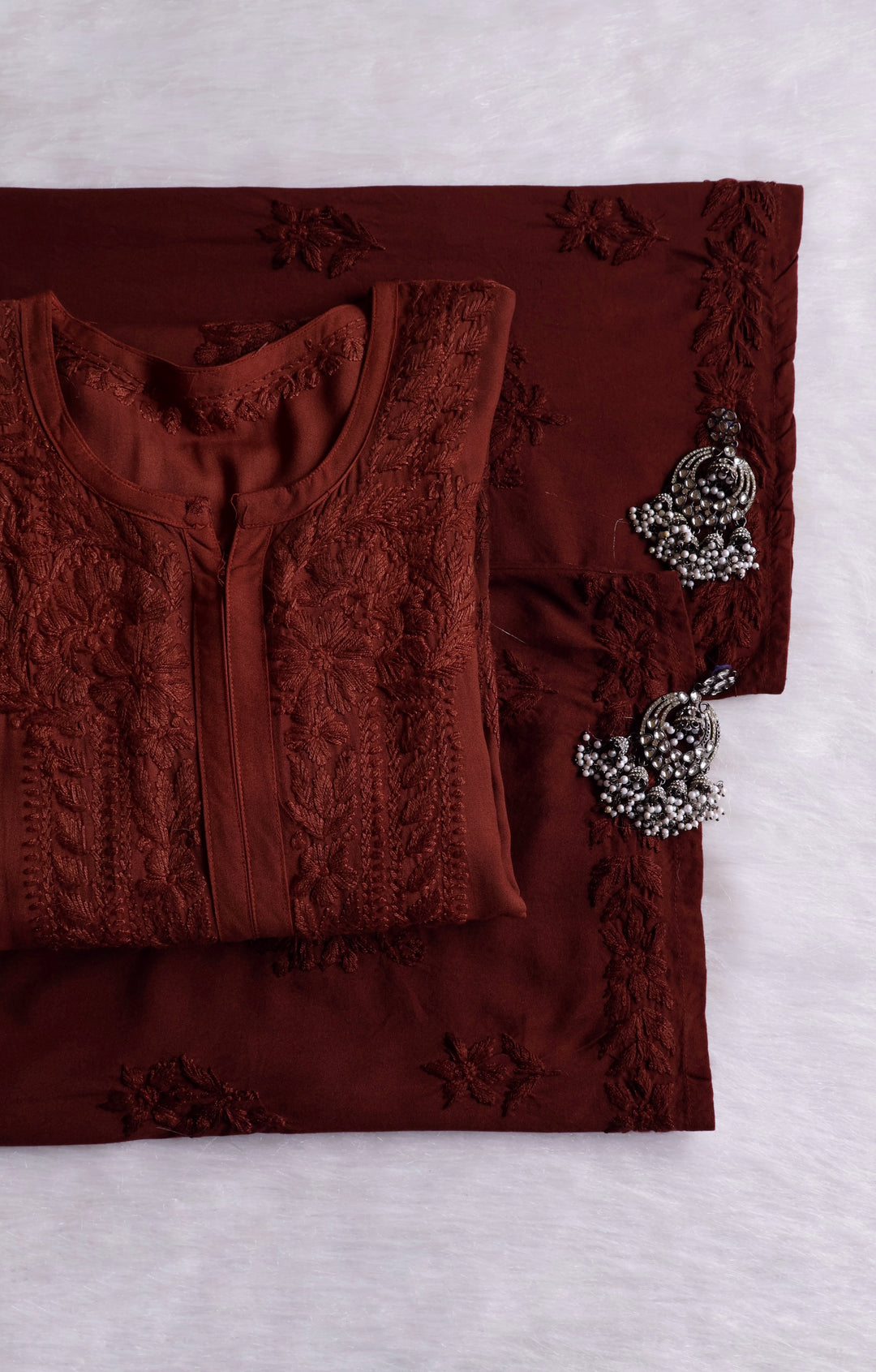 Nagma Choclolate Brown 2 piece Rayon set