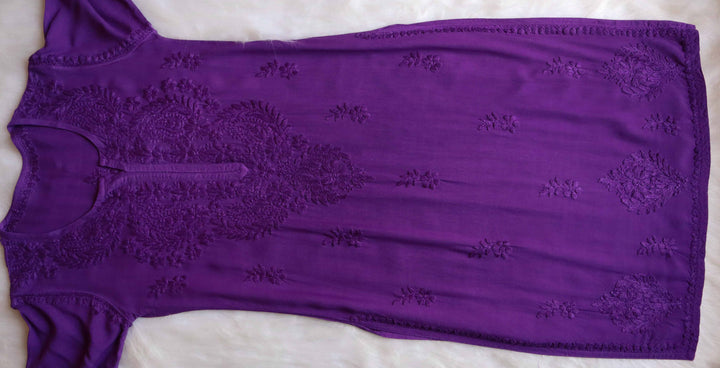 Nazakat Purple 2 piece Rayon set