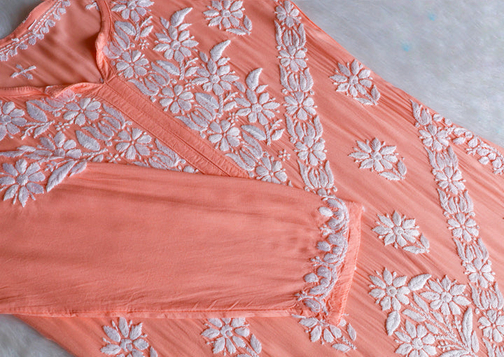 Zahrah Pastel Peach Pure Modal set