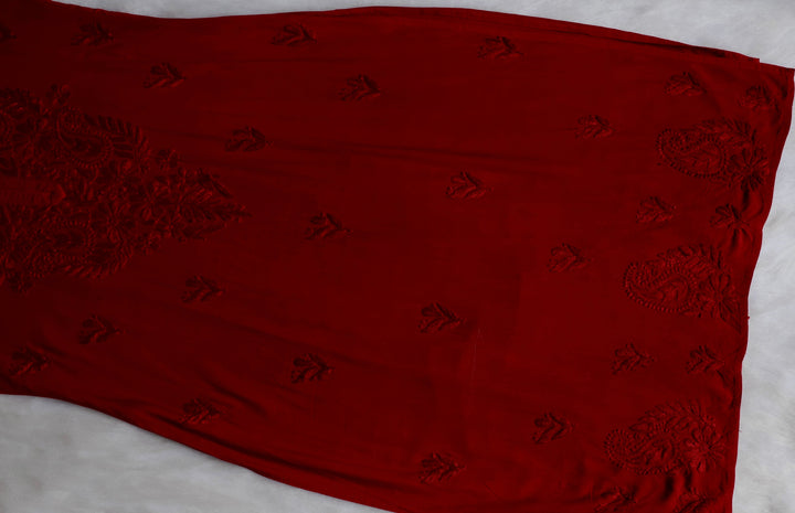 Zahrah Maroon Ombre Long Rayon Kurta