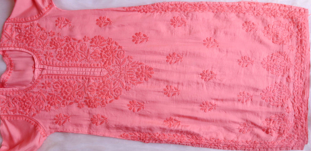 Jannat Rose Pink Chanderi Kurta