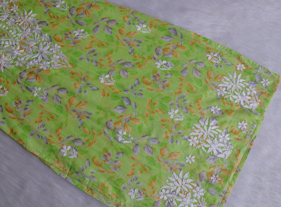 Ayra Parrot Green Pure Mulmul set