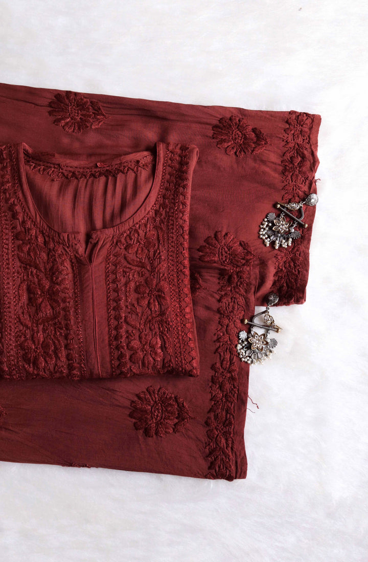 Duaa Chocolate Brown Modal Kurta Pant set