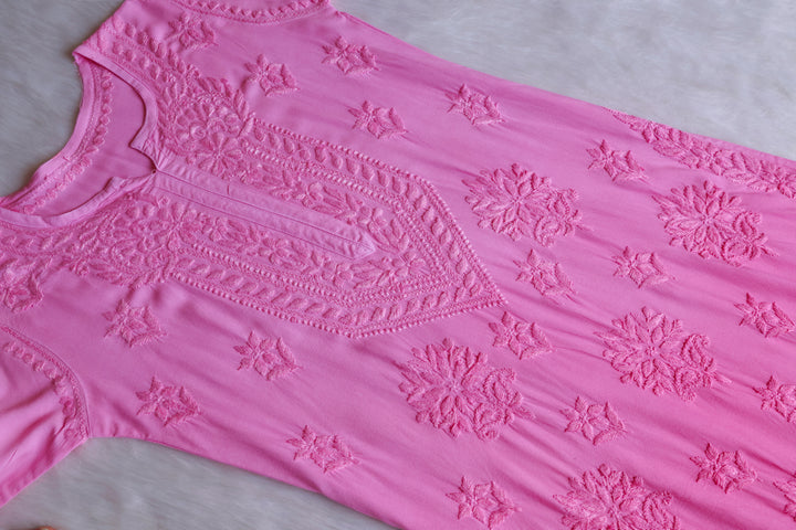 Nagma Baby Pink 2 piece Rayon set