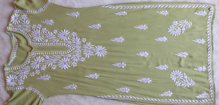 Duaa Sage Green Long Rayon kurta