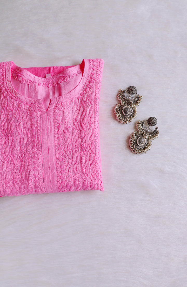 Dilnoor Baby Pink Chanderi Ombre Kurta