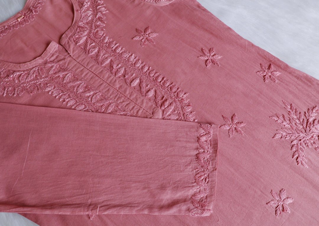 Heer Rose Brown Pure Cotton Kurta