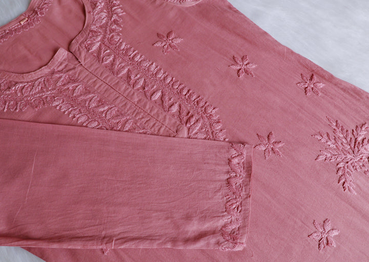 Heer Rose Brown Pure Cotton Kurta