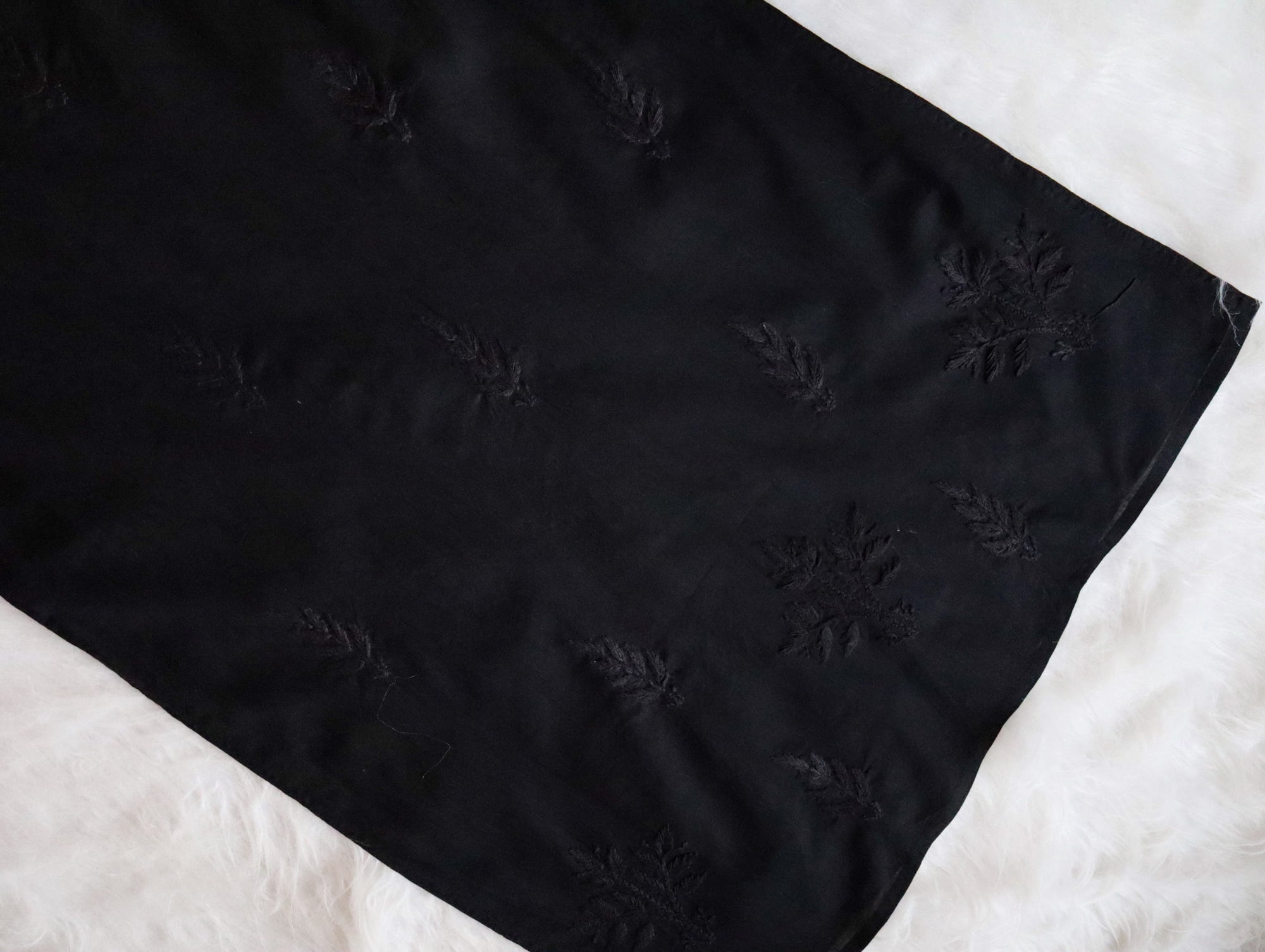 Zahrah Black Cotton long kurta