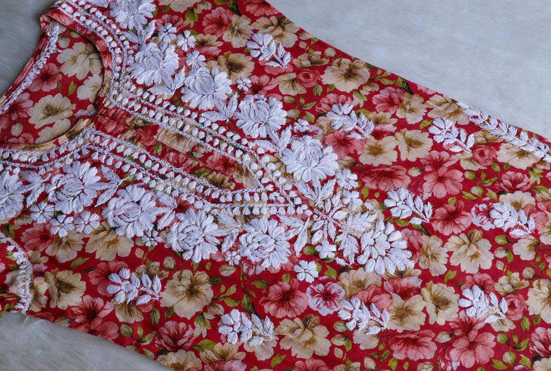 Aleha Cranberry Pink Pure Mulmul set