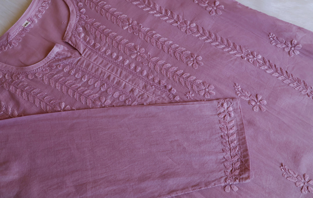 Noor Dusty Purple Pure Cotton Kurta