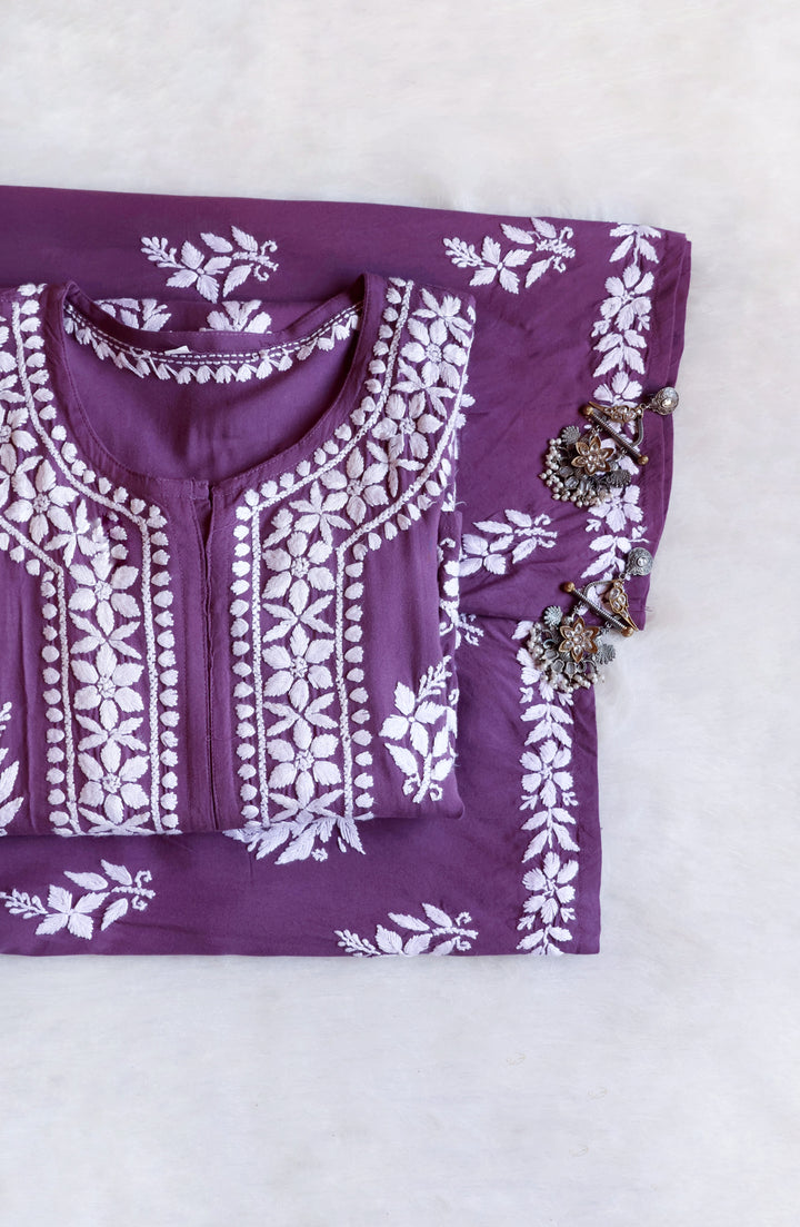 Amaara Dusty Purple Rayon Kurta Set