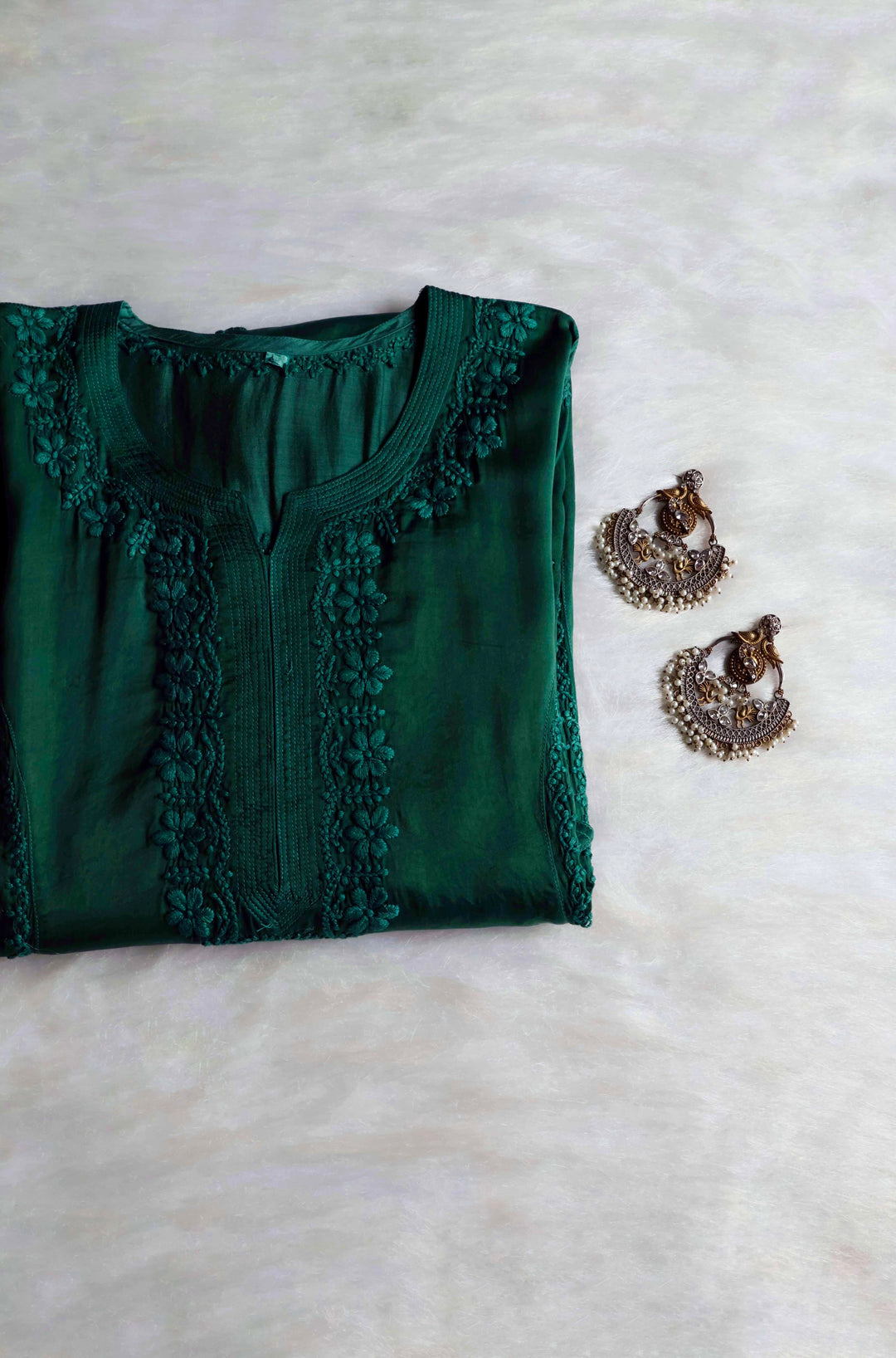 Mehr Deep Green Modal Silk Dress