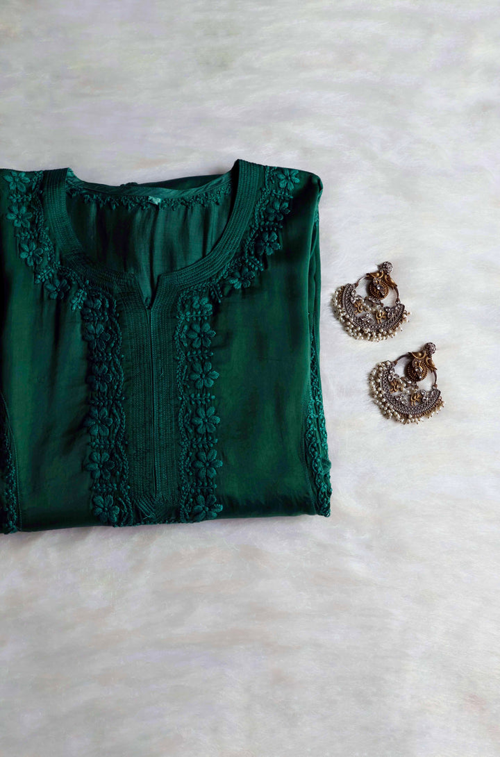 Mehr Deep Green Modal Silk Dress