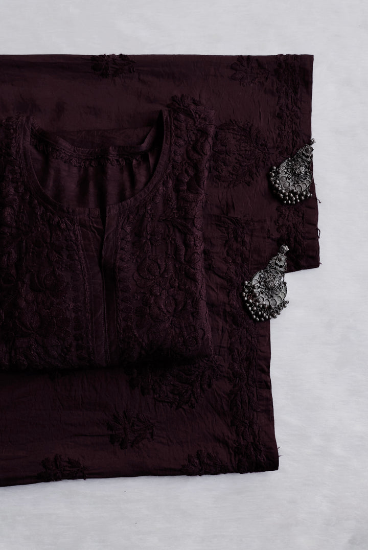 Meerab Smokey Grey Pure Chanderi set