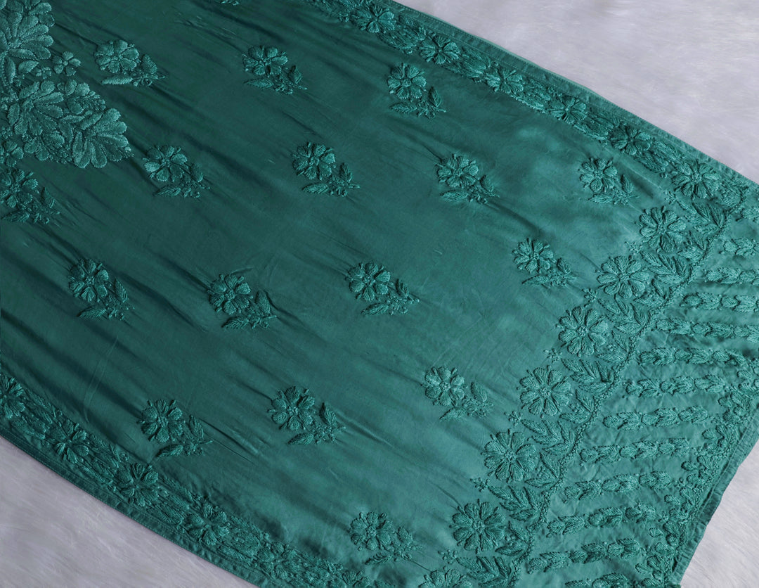 Zaryaab Sea Blue Long Modal Silk Kurta