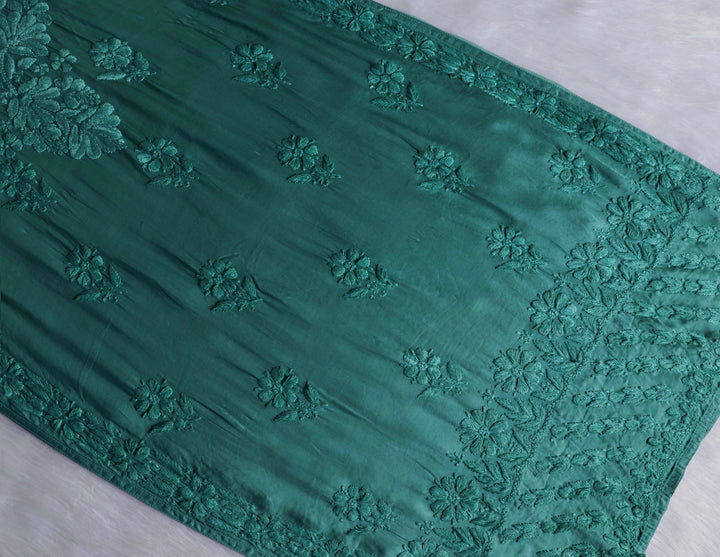 Zaryaab Sea Blue Long Modal Silk Kurta