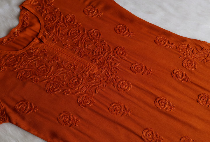 Gul Rust Scalloped Rayon set