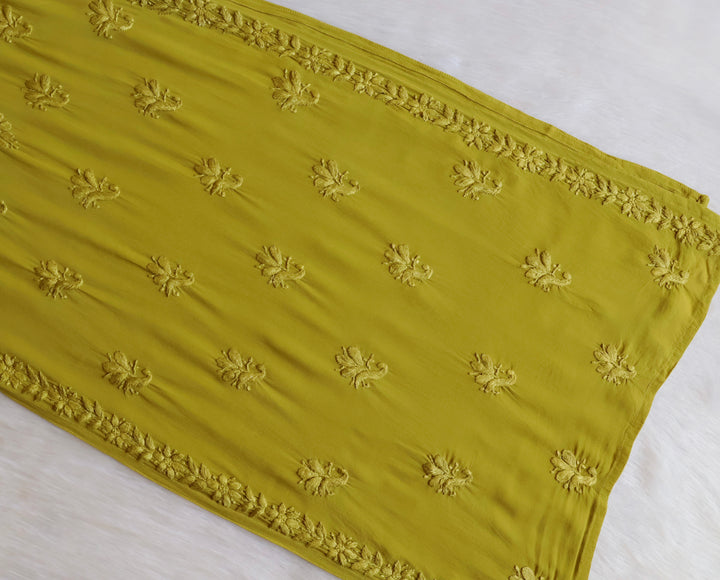Hana Olive Green Long Viscose Noodle Strap Kurta