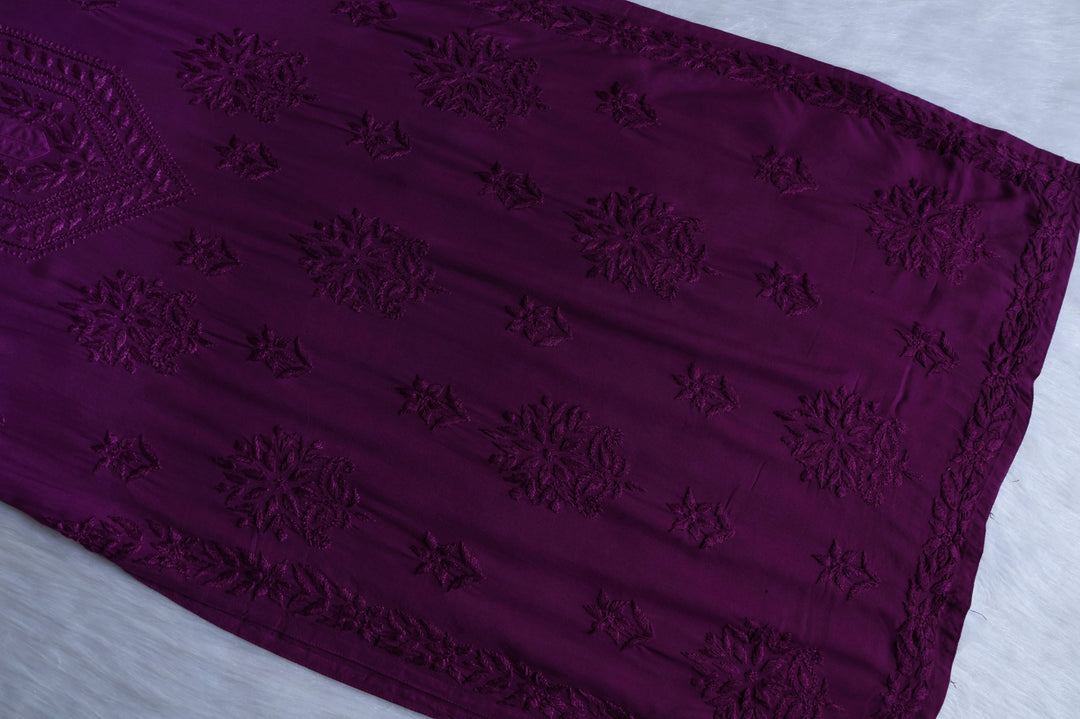 Nagma Deep Purple 2 piece Rayon set