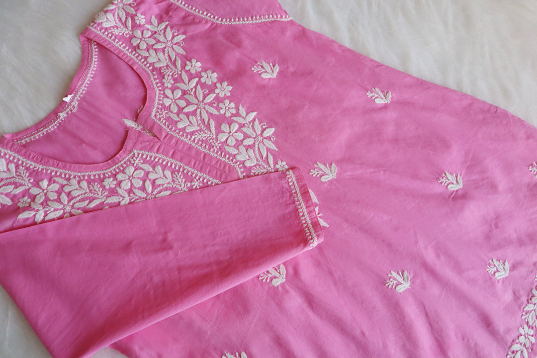 Aira Baby Pink Short Mulmul kurta