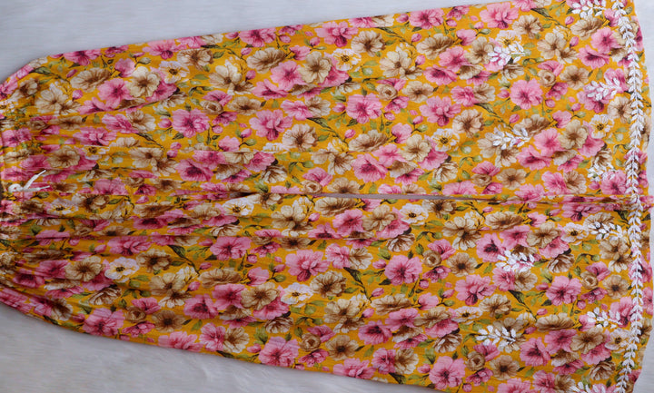 Aleha Pink & Yellow Pure Mulmul set
