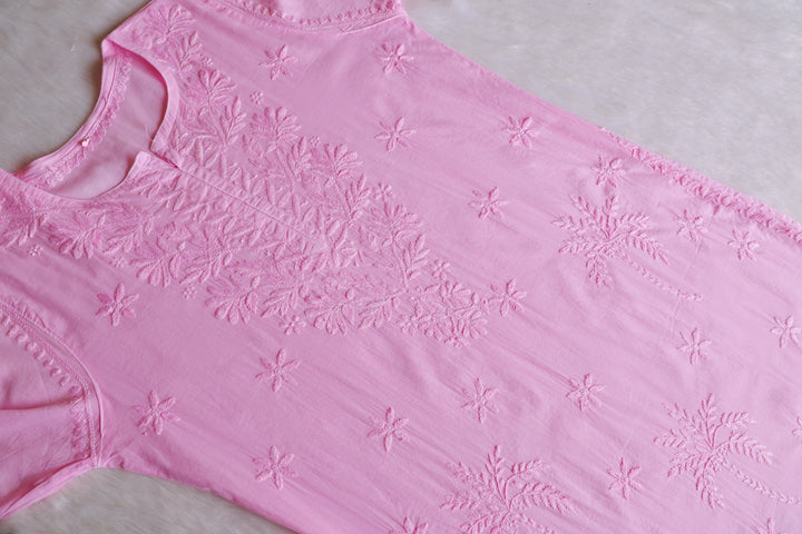 Zaira Baby Pink Pure Cotton Kurta