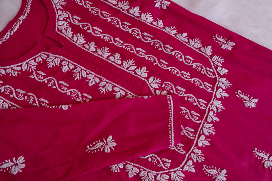 Maira Deep Pink Cotton Kurta