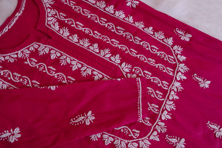 Maira Deep Pink Cotton Kurta