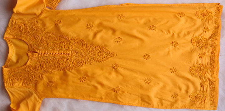 Gul Mustard Cotton Kurta