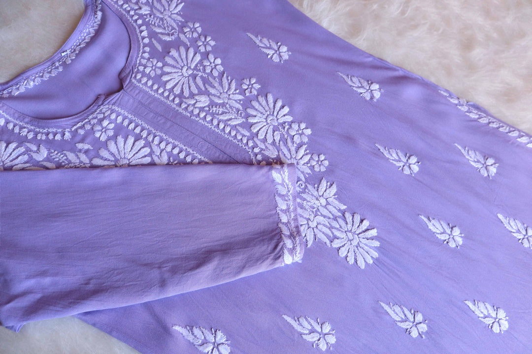 Duaa Lavender Long Rayon kurta