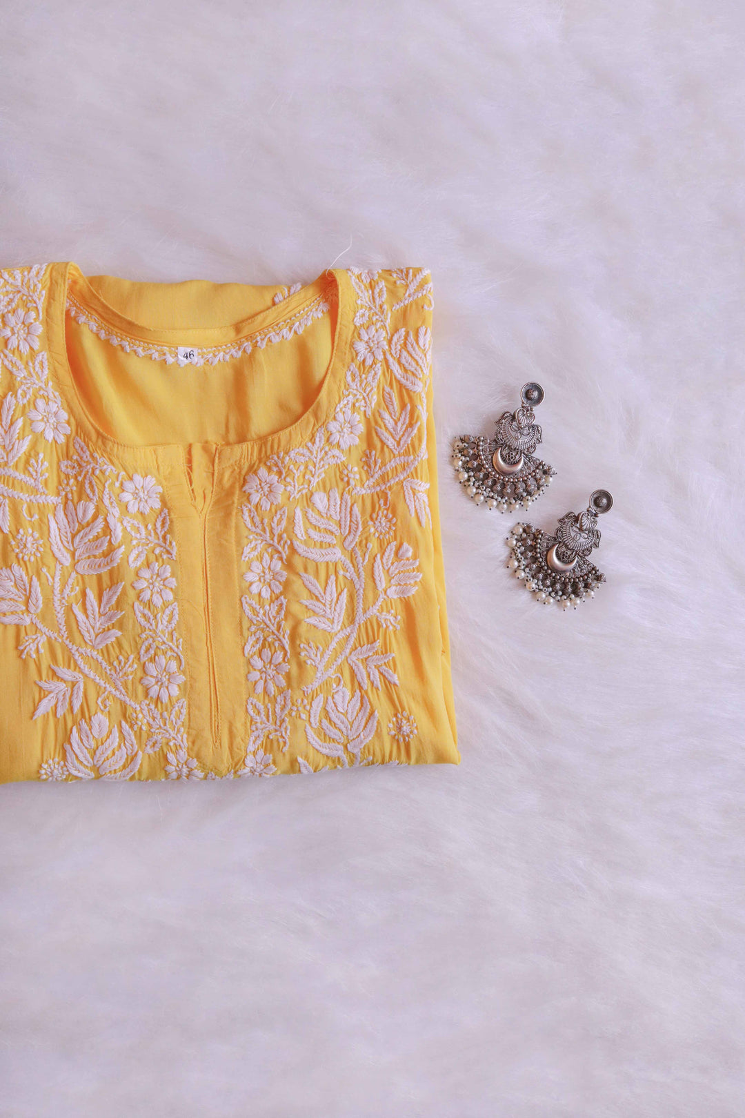 Gul Yellow Long Modal kurta